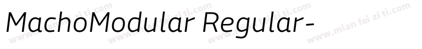 MachoModular Regular字体转换